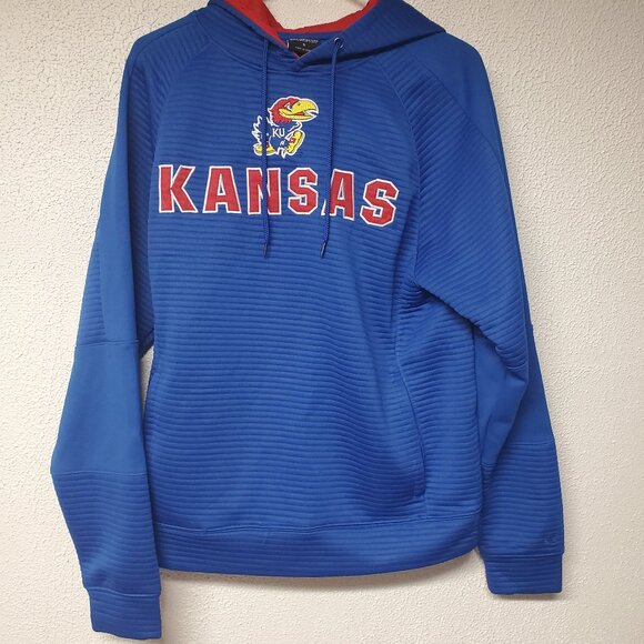 Hoodie - Mens Shirts - Kansas Jayhawks by Colosseum - Size Small - Picture 1 of 4